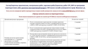 Состав практик программы переподготовки 'ПГС: расчетно-конструктивный раздел' от проф. Макеева СА