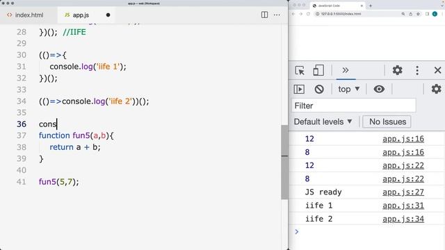 Learn JavaScript Functions with coding examples free source code