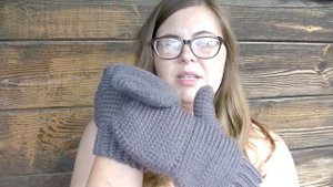 Митенки. Варежки без пальцев. Готовая работа. Мой долговяз.