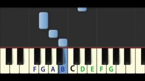 Easy Piano Tutorial: We Wish You A Merry Christmas (slow speed)