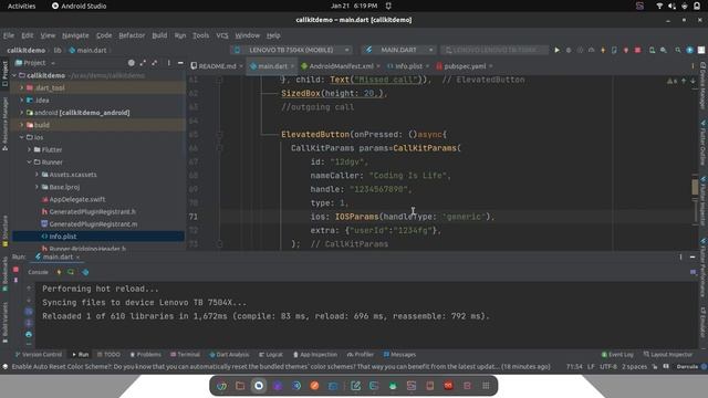 Flutter Tutorial || Create Call Notification and Screen || Callkit || Create Call In Android and IO смотреть онлайн