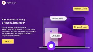 Как включить Алису в Яндекс.Браузере