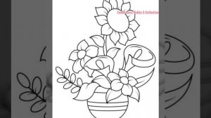 Cute Flower bouquet pattern for hand Embroidery project, Flower bouquet design collection