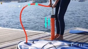 Как накачать каяк и SUP-доску ITIWIT ( Насос для накачивания SUP-доски до 20 PSI) | Декатлон