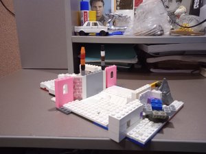 военная самоделка на зимнюю тематику из лего