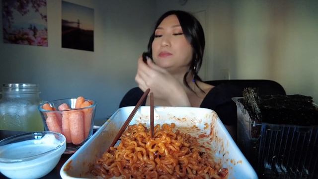 samyang 2x spicy fire noodles │ spam musubi fire noodles │ mukbang смотреть онлайн