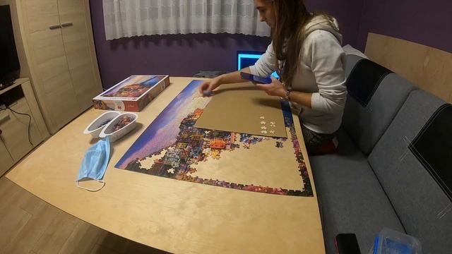 Time Lapse Puzzle Trefl Widok na miasteczko Manarola Włochy / View of the Manarola Italy 1500 смотреть онлайн