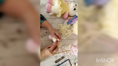 Мастер класс , единорожка крючком из плюшевой пряжи,первая часть!