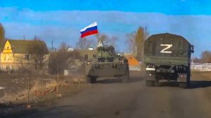 Выдвижение автомобильной колонны снабжения ВС РФ в Харьковской области