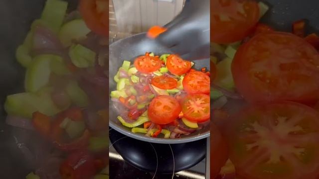 Окунь с овощами