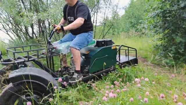 Мотобуксировщик «Друг» с передним колесно-лыжным модулем. Обкатка новой машины смотреть онлайн