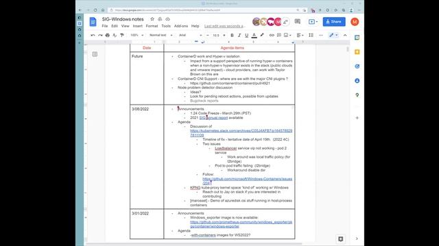 Kubernetes SIG Windows 20220308 смотреть онлайн