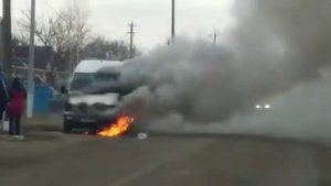 Тбилисская.... горит машина