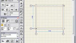 Шаг 1. Параметры и построение стен. Проект деревянного дома в АТ Венцы ARCHICAD за 10 минут