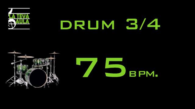 75 BPM - 3/4 DRUM TRACK - ROCK смотреть онлайн