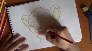 How to draw Simba Lion King, Como dibujar El Rey León Simba, Как нарисовать Симбу Короля льва