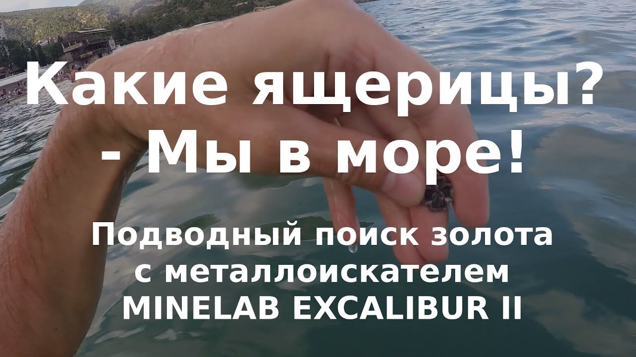 Какие ящерицы Мы в море! Подводный поиск золота с Minelab Excalibur II