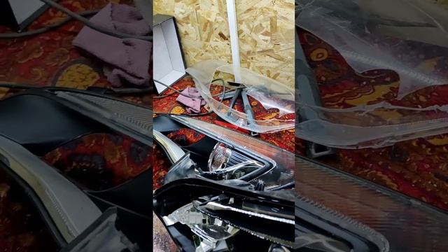 Ремонт фар Opel Astra J AFS. Замена стекол. Удаление хрома с масок.