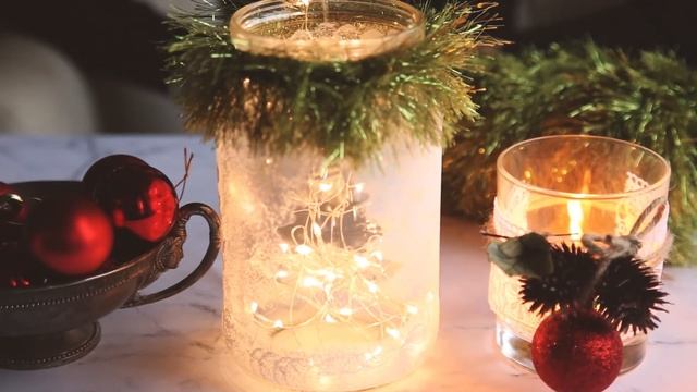 Как сделать подарок на Новый Год 2018 своими руками? DIY - новогодняя гирлянда и подсвечники! смотреть онлайн