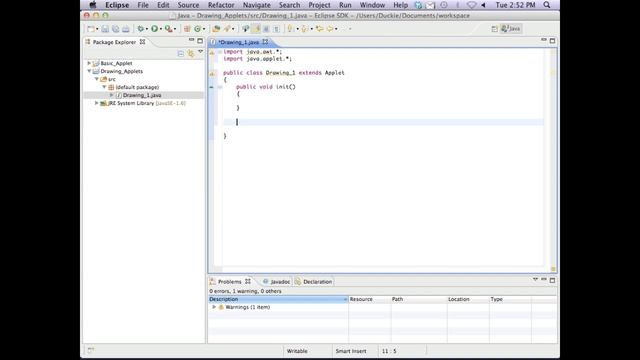 Applet - Drawing Tutorial смотреть онлайн