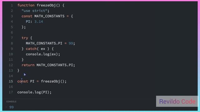 Prevent Object Mutation in javascript | Javascript Full Course |#javascript | #Revildo_code