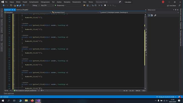 Calculator WinForms C# смотреть онлайн