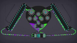 Blender 3D. Colored balls. Elevator. Simulation. Music. Particle fluid. Molecular Script. Video 4K