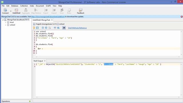 MongoDB Tutorial For Beginners 7 - Query Document - AND OR Conditions