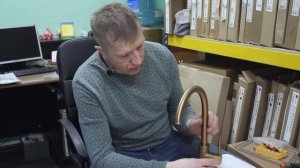 Смеситель для кухни Emar 3004 PVD медь