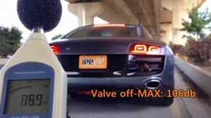 Сравнение стандартной выхлопной системы Audi R8 и iPE INNOTECH