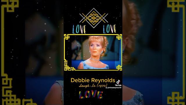 DEBBIE REYNOLDS on "Laugh-In" with Dan Rowan and Dick Martin (1970)#peace #music #love #hope #faith