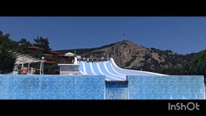 Электрошторм. Жуткий ливень. Аквапарк Голубой залив в Симеизе. Севастополь 23.06.2024.