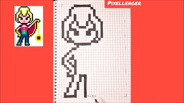 Чарли из Бравл Старс Как рисовать по клеточкам рисунки How to Draw Pixel Art Brawl Stars Charlie