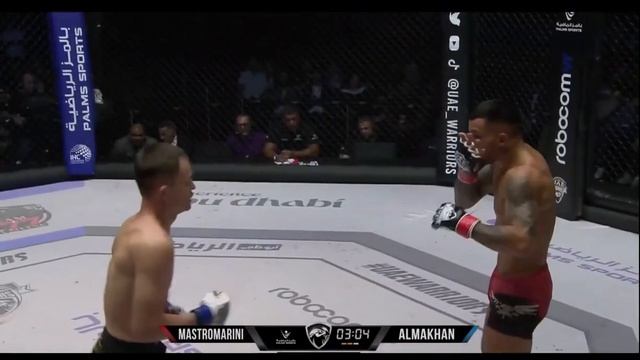 Полный бой ??Бекзат Алмахан (15-1) - ??Мауро Мастромарини (14-2) на турнире UAE Warriors 36