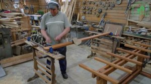 Изготовление деревянного стола из массива лиственницы.