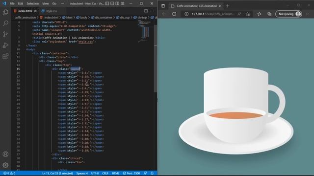 Hot Cup of  Coffe Using Html CSS | @OnlineTutorialsYT @uzzbe_dls | PROGRAMING GROUP #9 day