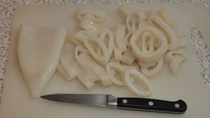 Макароны с кальмарами