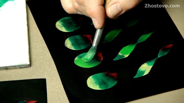 Урок 04. Учусь рисовать Жостово. Замалевок и Выправка Листьев. Жостовская роспись для начинающих