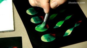 Урок 04. Учусь рисовать Жостово. Замалевок и Выправка Листьев. Жостовская роспись для начинающих