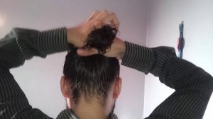 Man bun - Top knot - Tutorial - short hair