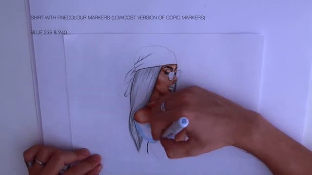 Drawing with FINECOLOURS MARKERS, COPIC CIAO, PRISMACOLOR PENCILS & PROMARKERS (time-lapse) смотреть онлайн