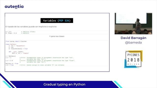 Gradual typing en Python - David Barragán PYCONES 2018 смотреть онлайн