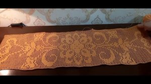 ФИЛЕЙНАЯ ДОРОЖКА КРЮЧКОМ "ВЕНЕЦИАНСКИЙ ПИОН".ЧАСТЬ 1. #венерададо