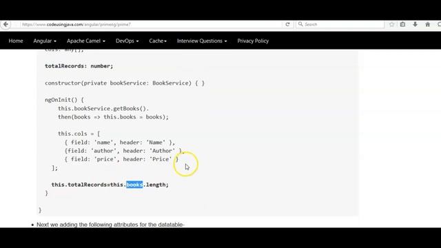 PrimeNG Tutorial - DataTable Pagination (Paginator) Example смотреть онлайн