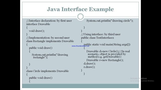 java interface - multiple inheritance - imipementing java interface - basic java - java tutorial смотреть онлайн