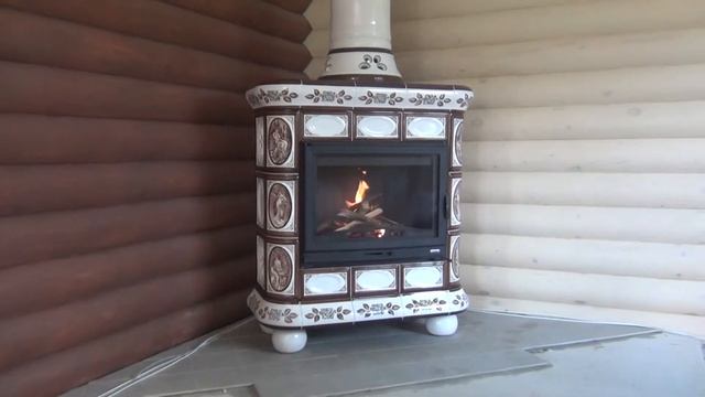 Изразцовая печь-камин Медальон в КП Солнечный берег смотреть онлайн