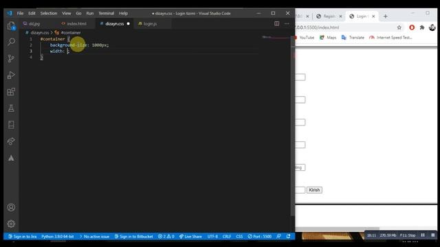 HTML CSS JAVASCRIPTDA TIZIMGA KIRISH, LOGIN TIZIMINI YARATISH || How to build a login system with J