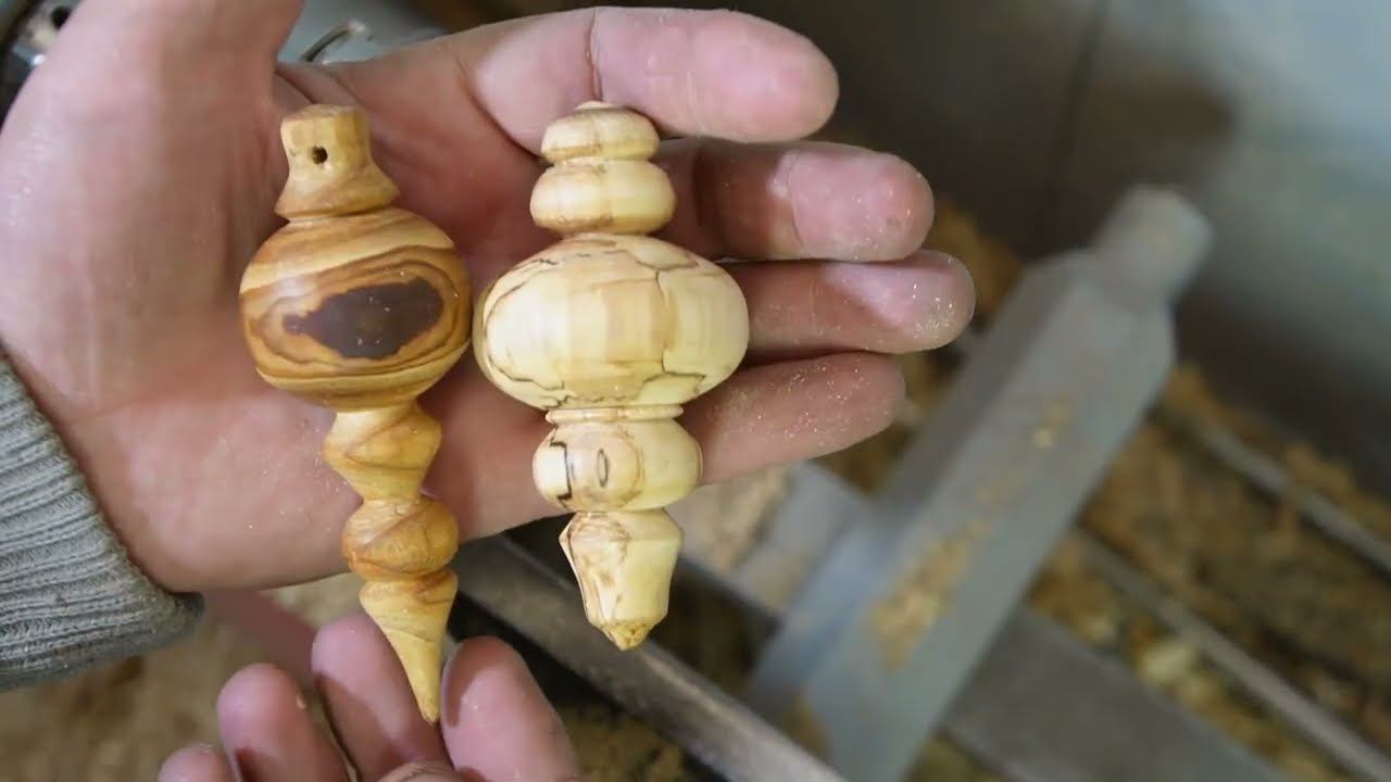 Новогодние игрушки на токарном, а ещё хорошая тренировка навыков точения смотреть онлайн