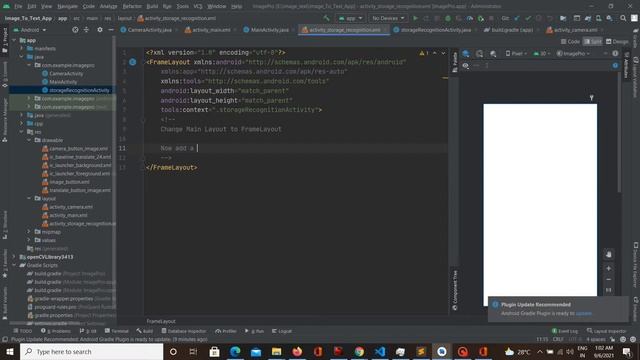 Text Recognition App | ML Kit | OpenCV | Android Studio | Part 5: Storage Image(Layout) смотреть онлайн