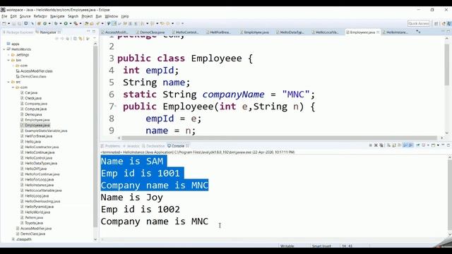 Java programming tutorial for beginners | Static variables in Java !